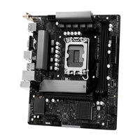 ASRock H810M-X WIFI Intel Socket 1851 Motherboard, 2 x DDR5 DIMM Slots, 1 x M.2 Socket (Key E), 1 x USB 3.2 Type-C, 2.5G LAN, 802.11ac Wi-Fi Module, 1 x HDMI Port/ 1 x Display Port