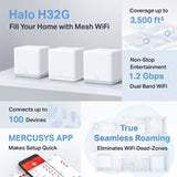 Mercusys Halo H32G AC1200 Whole Home Mesh Wi-Fi System (3 Pack)
