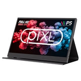 piXL PM156C 15.6 Inch 60Hz Full HD IPS Widescreen Portable Monitor with USB-C, Mini HDMI & Speakers with Foldable Case & Stand
