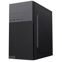 CiT Mentor Micro-ATX Office PC Case With USB Type C and 80mm Rear Black Fan Included