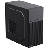CiT Mentor Micro-ATX Office PC Case With USB Type C and 80mm Rear Black Fan Included