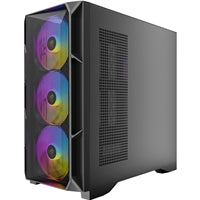 Antec AX1000 ARGB Mid-Tower Gaming PC Case, Full Mesh Front, Tempered Glass, Steel/Plastic,  4 x 120mm ARGB Fans, E-ATX, ATX/Micro-ATX/ITX Compatible
