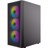 Antec AX27 RGB Elite Mid-Tower Gaming PC Case with Tempered Glass, Full Mesh Front Panel, 4 Pre-installed 120mm Fixed-RGB Fans, ATX/Micro-ATX/ITX Compatible, Black
