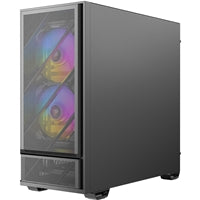 Antec P30 ARGB Mid-Tower Gaming Case, High-Airflow Design, Tempered Glass Side Panel, USB-C 10 Gb/s, Pre-Installed ARGB Fans (Black)
