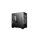 DeepCool CG380 3F Micro-ATX Gaming Case Black  Panoramic Tempered Glass Side Panel, Mesh Airflow Front, 3 Pre-Installed ARGB Fans, USB-C & USB-A Front I/O, Spacious SFF/mATX/ITX Build Support