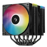 DeepCool AG620 BK ARGB V2 Dual-Tower CPU Air Cooler with 120mm ARGB Fans, Compatible with Intel LGA 1851/1700/1200/115x & AMD AM5/AM4, High-Performance Quiet Cooling, Matte Black