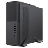 CiT S014C Black Slim Micro ATX/ITX Desktop Case with 300W Power Supply, USB 2.0, USB 3.0 Type-A & Type-C Ports