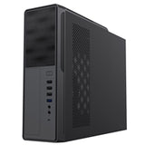 CiT S014C Black Slim Micro ATX/ITX Desktop Case with 300W Power Supply, USB 2.0, USB 3.0 Type-A & Type-C Ports