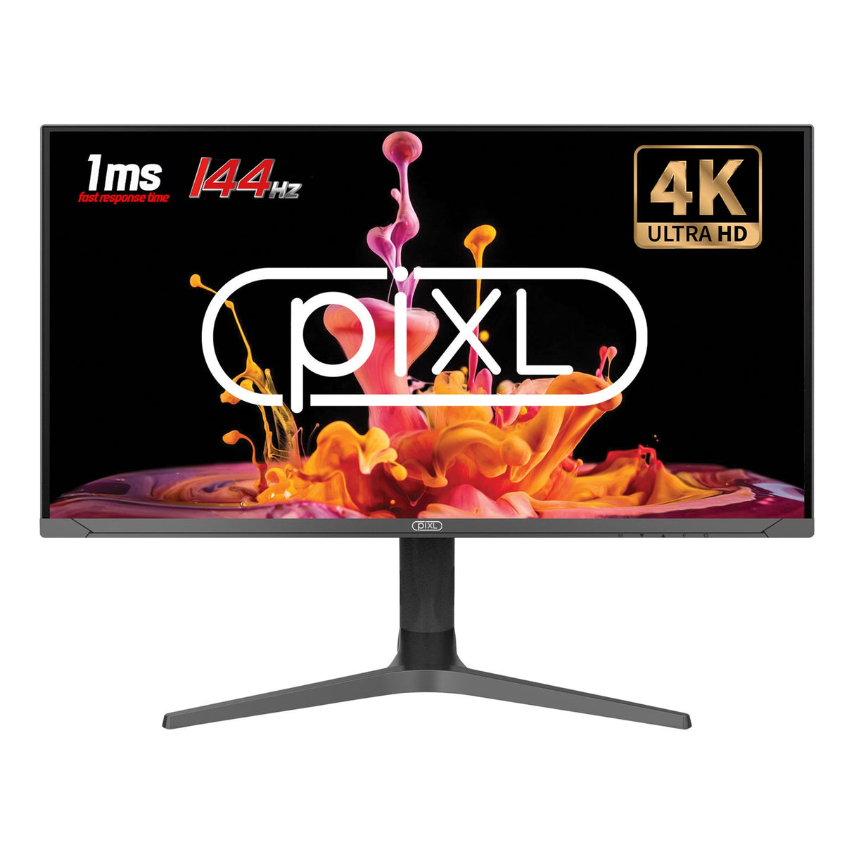 piXL CM32G7 32 Inch 144Hz 4K Widescreen IPS Gaming Monitor with AMD FreeSync & Nvidia G-Sync, 3840 x 2160 Resolution, 1ms Response Time, 144Hz Refresh Rate, HDMI, DisplayPort, USB-C, USB-A, RGB Lighting, VESA Mount & Height Adjust