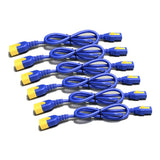 APC Power Cord Kit (6 ea), Locking, C13 TO C14, 0.6m, Blue