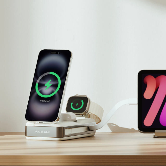 ALOGIC Roam 21,000mAh 6-in-1 Power Bank with Qi2 Fast Wireless and 100W USB-C Laptop Charging