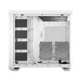 Fractal Design Torrent (White RGB TG) Estuche para juegos con ventana de vidrio transparente, E-ATX, 5 ventiladores ARGB, concentrador de ventilador, tira RGB en cubierta de fuente de alimentación, rejilla frontal, USB-C