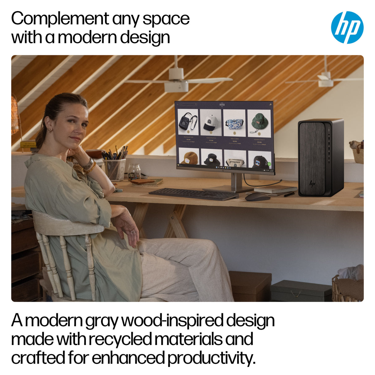 HP OmniDesk M02-0005na AMD Ryzen™ 5 8500G 8 GB DDR5-SDRAM 1 TB SSD Windows 11 Home Tower PC AI PC Black