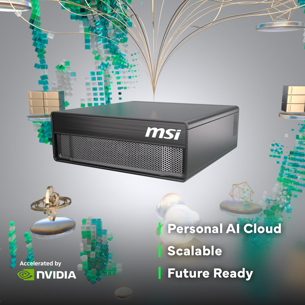 MSI EdgeXpert AI Supercomputer Desktop, NVIDIA DGX Spark GB10 Grace Blackwell Architecture, 128GB LPDDR5 Unify Memory, 4TB SSD, ARM CPU, WiFi 7, BT 5.3, NVIDIA DGX OS - EDGEXPERT NVIDIA DGX GB10 128GB 4TB
