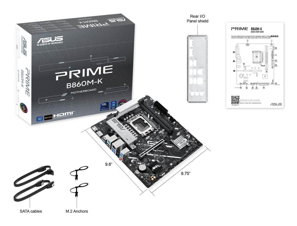 ASUS PRIME B860M-K Intel B860 LGA 1851 (Socket V1) micro ATX