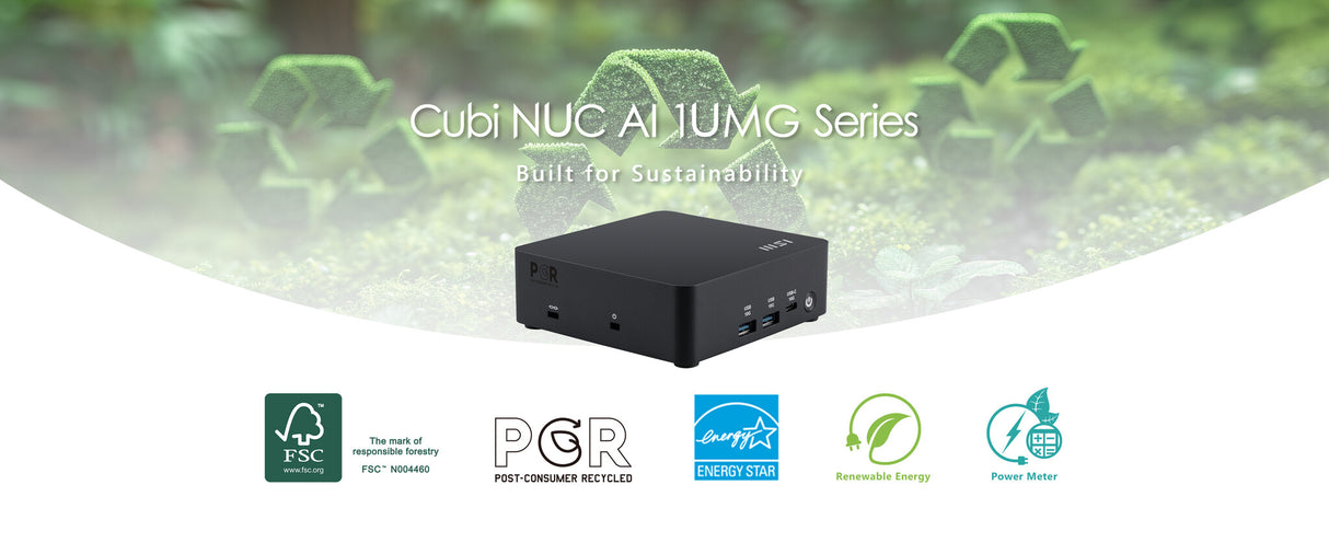 MSI Cubi NUC AI 1UMG Intel Core Ultra 5 125H , Barebone, NUC, SFF, Mini Computer, HTPC, (NO RAM, NO Storage, NO OS), Intel Graphics/DDR5/Dual ThunderBolt 4/Dual HDMI/Dual LAN/WiFi 6E/BT 5.3/VESA