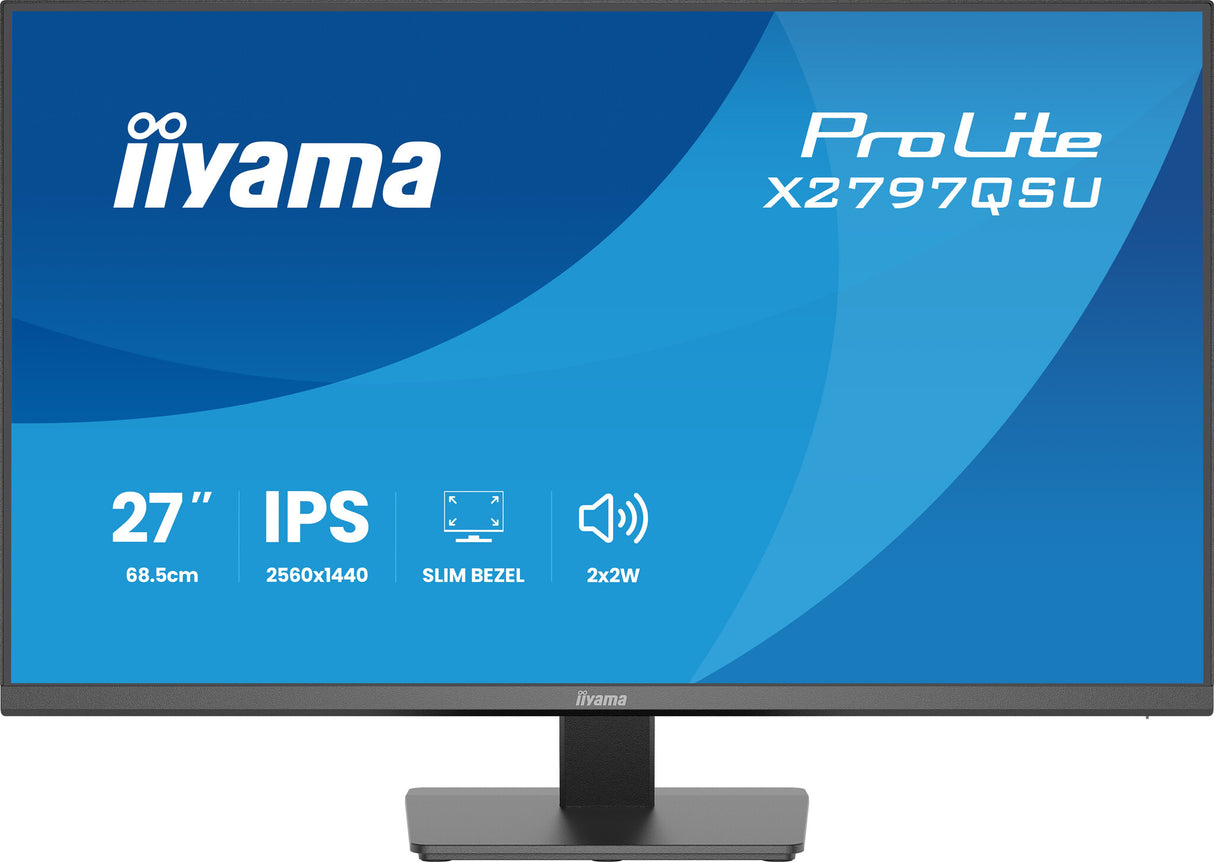 iiyama ProLite X2797QSU-B1 computer monitor 68.6 cm (27") 2560 x 1440 pixels Quad HD LED Black