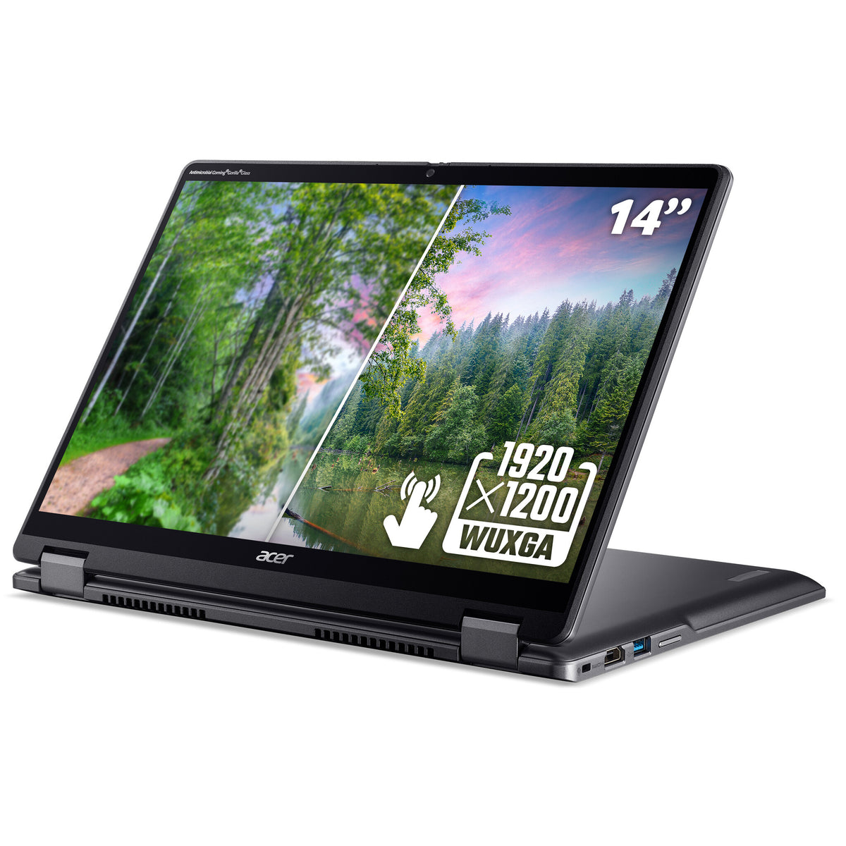 Acer Chromebook Enterprise 514 Plus Spin 514 convertible (CPE594-1N) - Intel Core 5, 8GB RAM, 256GB SSD, 14" WUXGA touchscreen, Chrome OS
