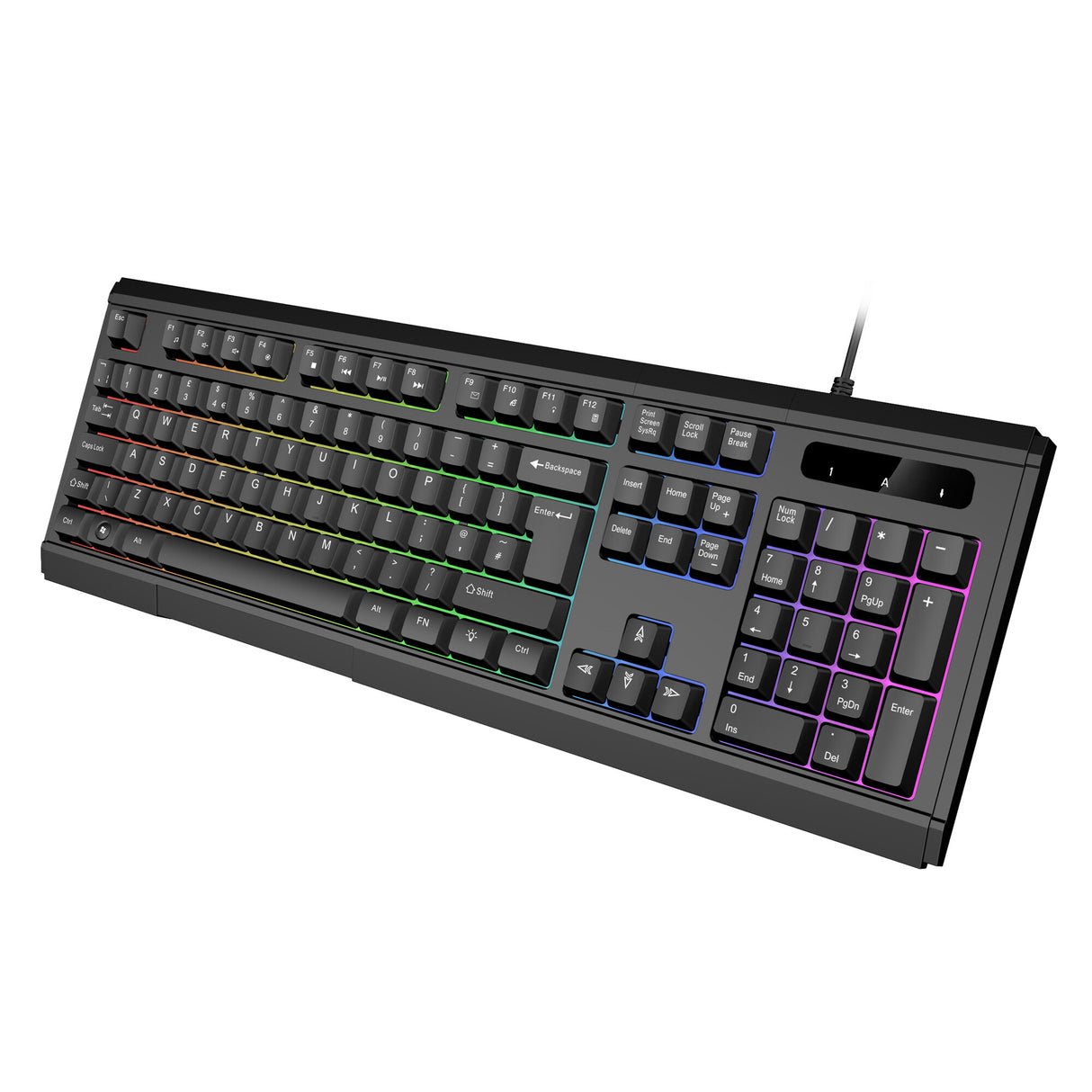 VIDA GAMER BLK 4IN1 USB KB MS HS KIT keyboard Mouse included Gaming QWERTY UK English Black
