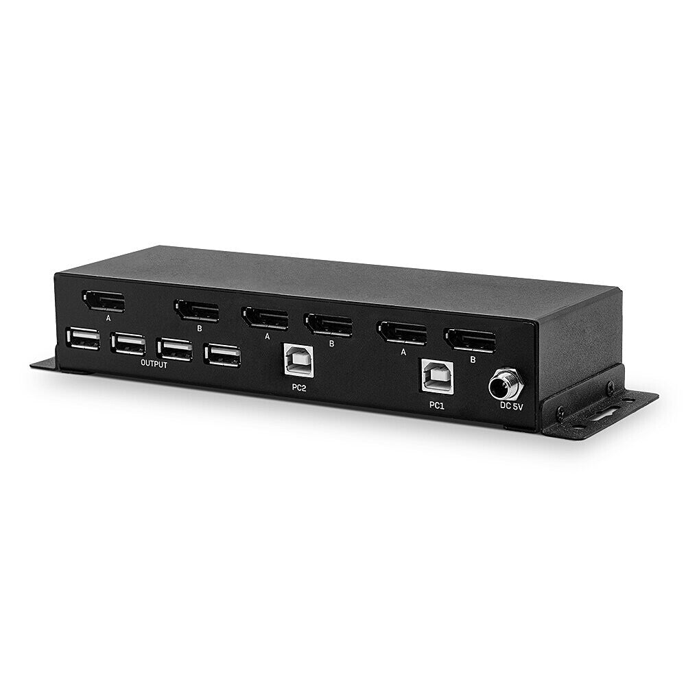 Lindy 2 Port Dual Head DisplayPort 1.2 KVM Switch