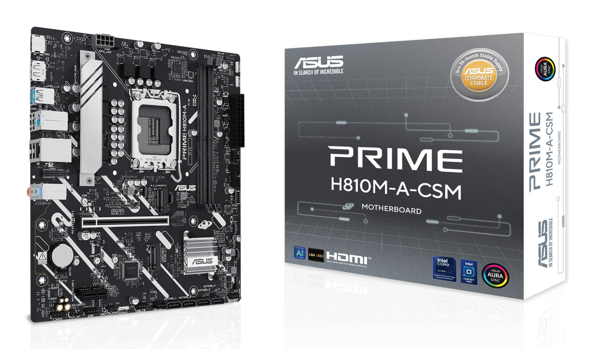ASUS PRIME H810M-A-CSM Intel H810 LGA 1851 (Socket V1) micro ATX