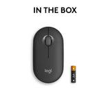 Logitech 910-007015 mouse Travel Ambidextrous RF Wireless + Bluetooth Optical 4000 DPI