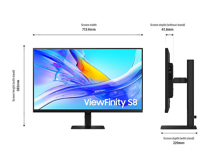 Samsung LS27D800UAU computer monitor 68.6 cm (27") 3840 x 2160 pixels Quad HD Black