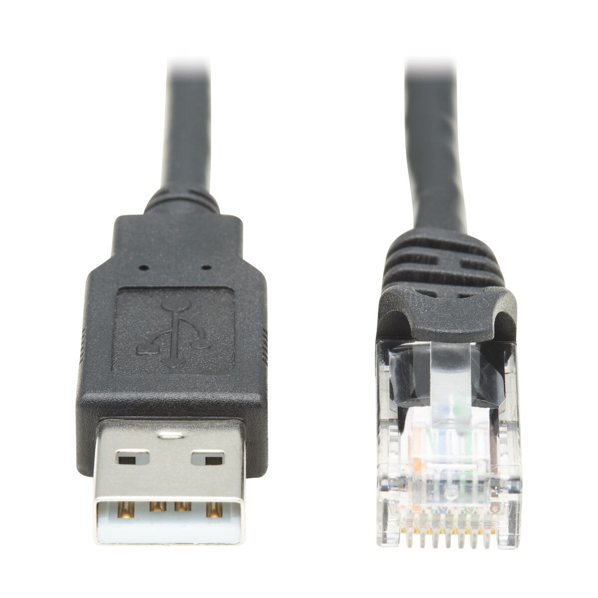 Tripp Lite U009-015-RJ45-X USB-A to RJ45 Rollover Console Cable (M/M) - Cisco Compatible, 250 Kbps, 15 ft. (4.57 m), Black
