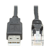 Tripp Lite U009-015-RJ45-X USB-A to RJ45 Rollover Console Cable (M/M) - Cisco Compatible, 250 Kbps, 15 ft. (4.57 m), Black
