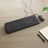 Incase Designed by Microsoft Wired Desktop 600 keyboard Mouse included Universal USB QWERTY German Black