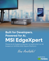 MSI EdgeXpert AI Supercomputer Desktop, NVIDIA DGX Spark GB10 Grace Blackwell Architecture, 128GB LPDDR5 Unify Memory, 4TB SSD, ARM CPU, WiFi 7, BT 5.3, NVIDIA DGX OS - EDGEXPERT NVIDIA DGX GB10 128GB 4TB
