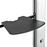 StarTech.com Dual TV Cart for 37-60in VESA TVs up to 110lb/50kg each - Height Adjustable TV Mount, Mobile Display Cart w/ Equipment Shelves - Rolling TV Cart on Wheels - Rolling TV Stand