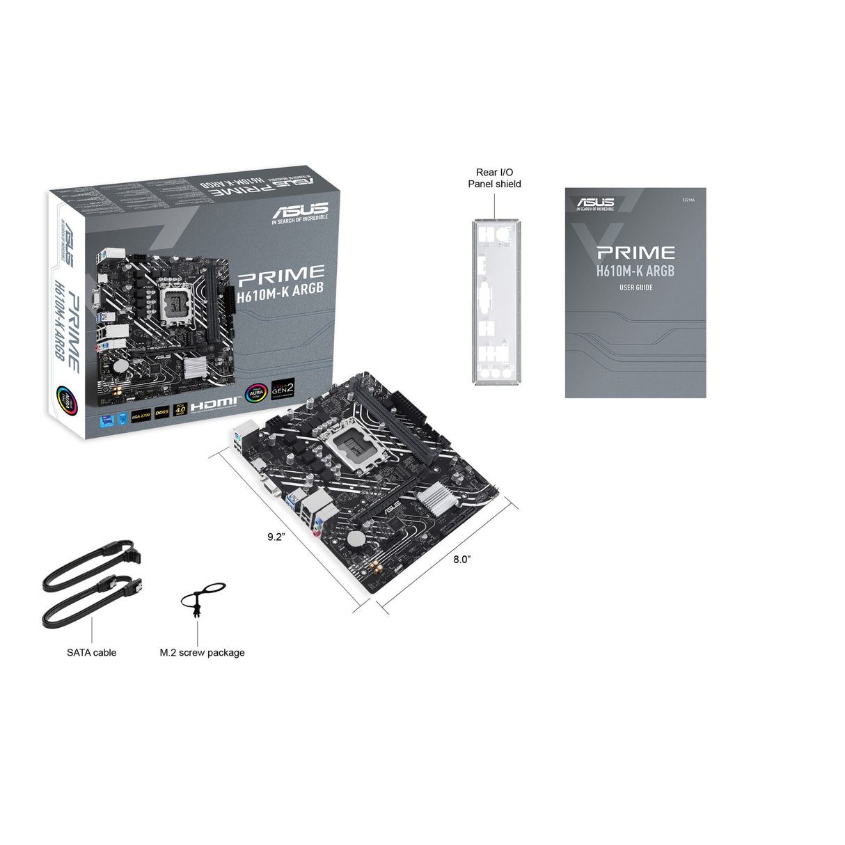 ASUS PRIME H610M-K ARGB Intel H610 LGA 1700 micro ATX