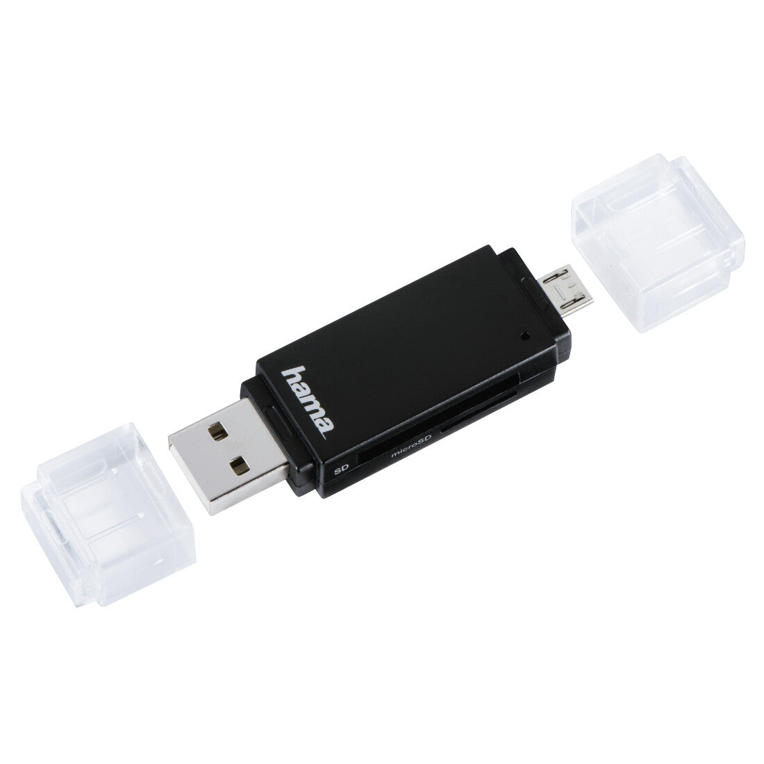 Hama Basic USB 2.0 OTG Cardreader, SD/microSD, black