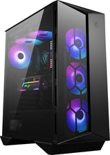 MSI MPG GUNGNIR 110R Mid Tower Gaming Computer Case Black, USB 3.2 Gen2 Type C, 4x 120mm ARGB Fan, Mystic Light Sync, 1 to 6 ARGB Control board, 2x Tempered Glass Panels, ATX, mATX, mini-ITX