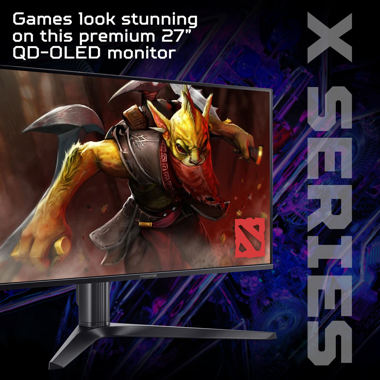 Acer X Predator X27UZ1 - 27", Quad HD (2560X1440), QD-OLED, 280Hz, 0.03ms, 16:9, HDR400, FreeSync Premium Pro Gaming Monitor