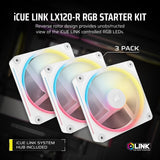 Corsair iCUE LINK LX120-R RGB Computer case Fan 12 cm White 3 pc(s)