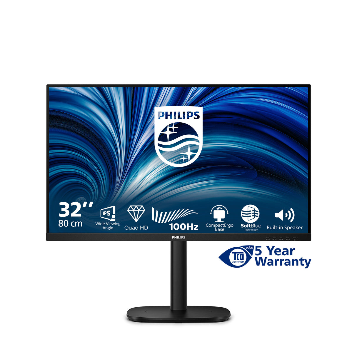 Philips 3000 series 32B2N3500/00 computer monitor 80 cm (31.5") 2560 x 1440 pixels Quad HD LCD Black