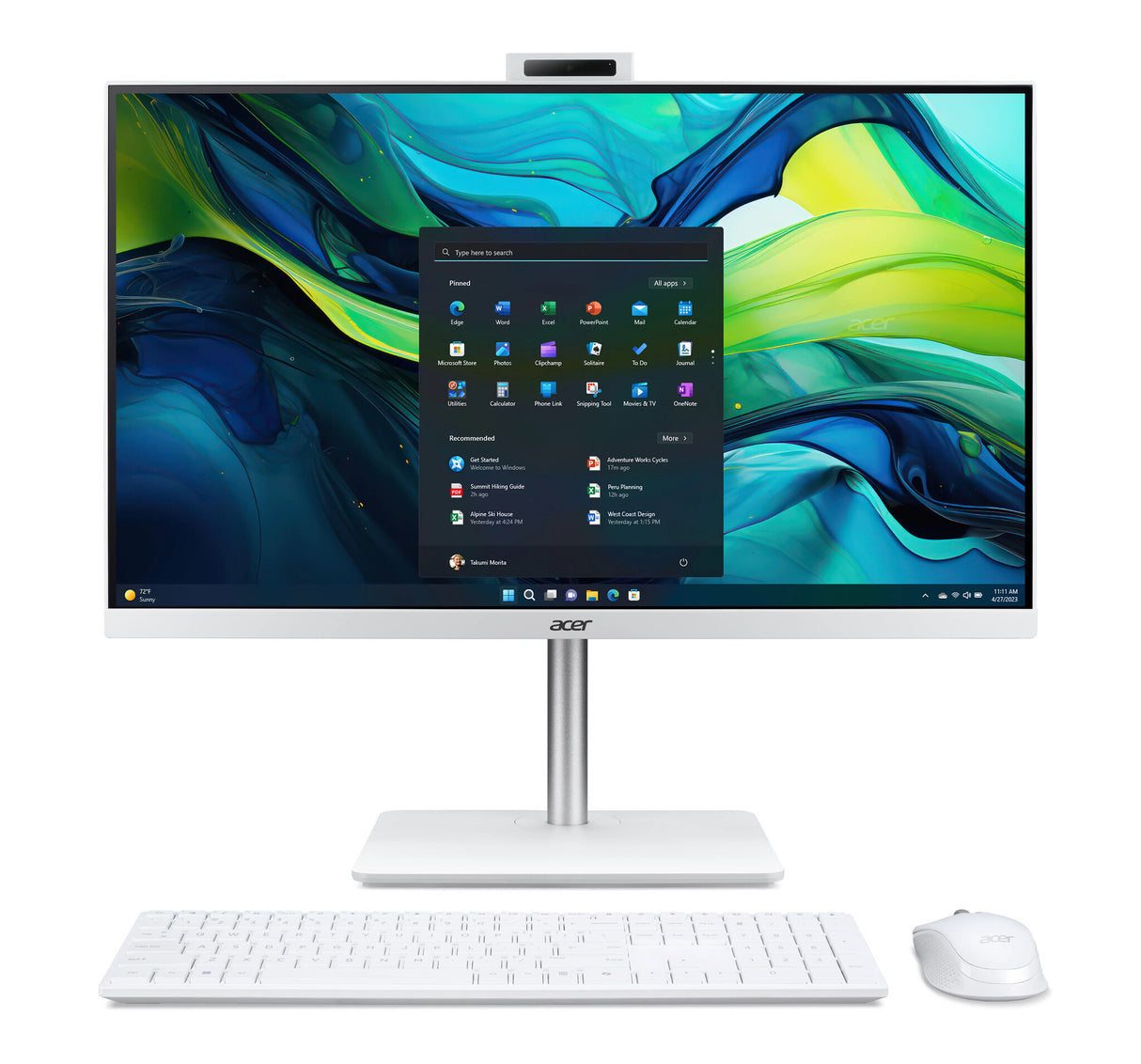 Acer Aspire C27-1E13U7UNH Intel® Core™ i7 i7-1355U 68.6 cm (27") 1920 x 1080 pixels All-in-One PC 16 GB DDR4-SDRAM 1 TB SSD Windows 11 Home White