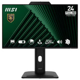 MSI Pro MP242PMG 23.8 Inch Monitor, FHD (1920 x 1080), 120Hz, IPS, 1ms, 1x HDMI 1.4b, 1x DP 1.2a, 1x D-Sub(VGA), 2xUSB 5Gbps Type-A, 1x USB 5Gbps Type-B, Built-in Speakers, Webcam, Anti-Glare, Anti-Flicker, Less Blue light, TÜV Certified, VESA, Kensington