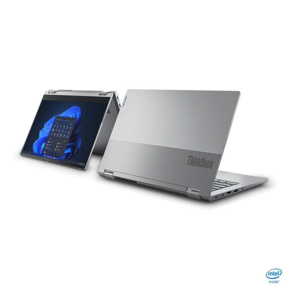 Lenovo ThinkBook 14s Yoga G3 IRU Intel® Core™ i7 i7-1355U Hybrid (2-in-1) 35.6 cm (14") Touchscreen Full HD 16 GB DDR4-SDRAM 512 GB SSD Wi-Fi 6 (802.11ax) Windows 11 Pro UK English Grey