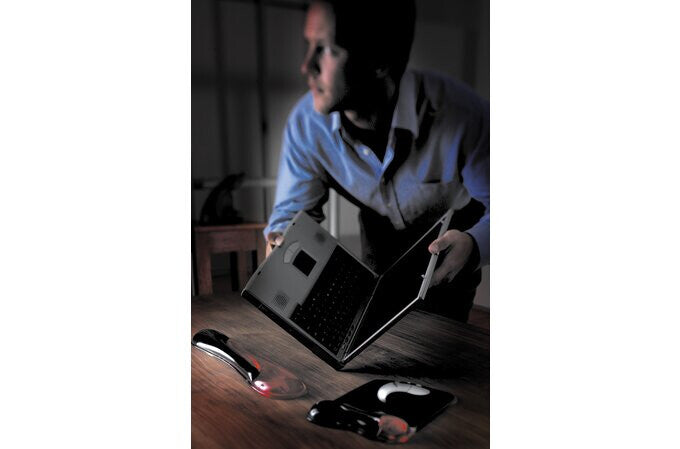 Kensington Duo Gel Mouse Pad with Integrated Wrist Support - Red/Black