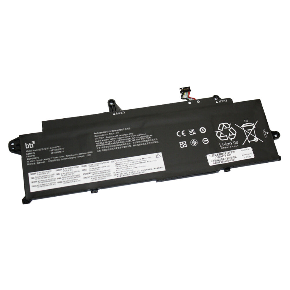 BTI SB10W51975 compatible 57Wh 4-cell battery for Lenovo X13 Yoga G3