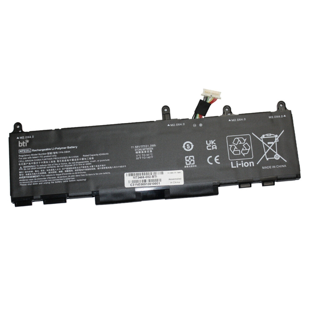 BTI M64304-2D1 compatible 51.3Wh 3-cell battery for HP Elite X360 Elitebook 830 Elitebook 840 Zbook Firefly 14 G9 16 G9