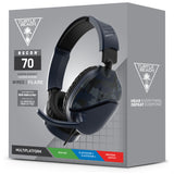 Turtle Beach Recon 70 Camo Blue Wired Multiplatform Gaming Headset for PS5, PS4, Xbox Series X or S, Xbox One and Mobile with 3.5mm Wired Connection, Flip-to-Mute Mic, 40mm Speakers