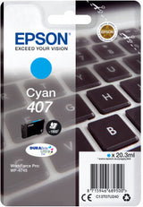 Epson 407L Keyboard DURABrite Ultra Single Cyan Ink