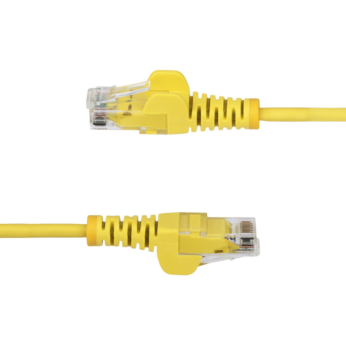 StarTech.com 3m Yellow Slim CAT6 Ethernet Cable, Snagless, 100W PoE, UTP, LSZH, 28AWG Pure Bare Copper Wire, Slim RJ45 Network Patch Cord w/Strain Reliefs, Fluke Tested