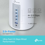 TP-Link Deco BE65 Tri-band (2.4 GHz / 5 GHz / 6 GHz) Wi-Fi 7 (802.11be) White 4 Internal