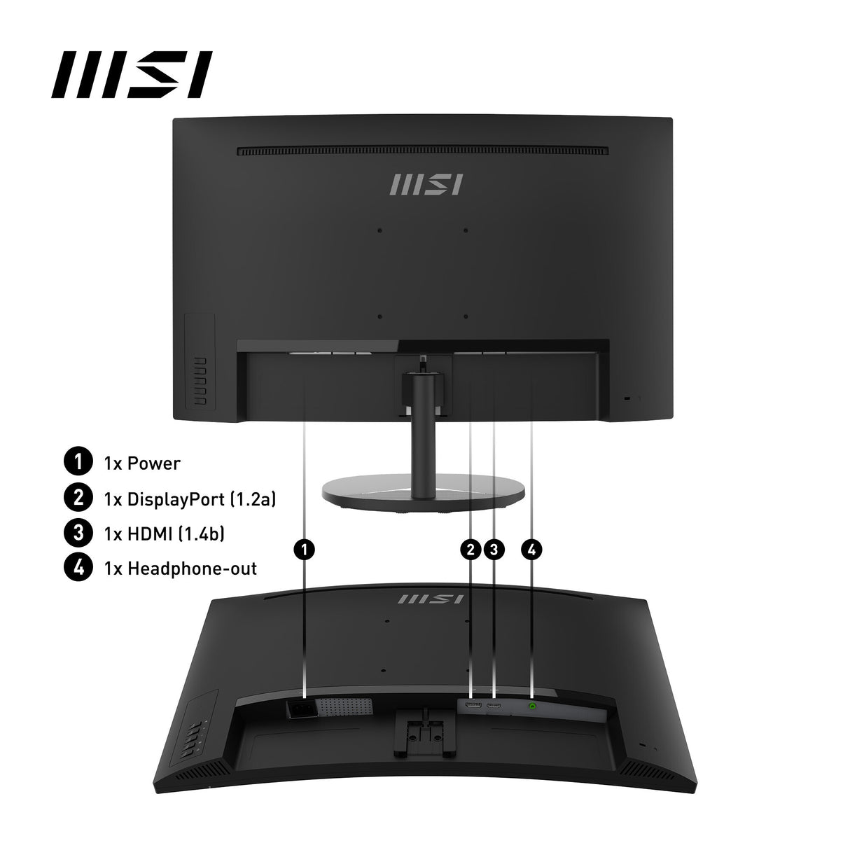 MSI Pro MP271CA computer monitor 68.6 cm (27") 1920 x 1080 pixels Full HD LED Black