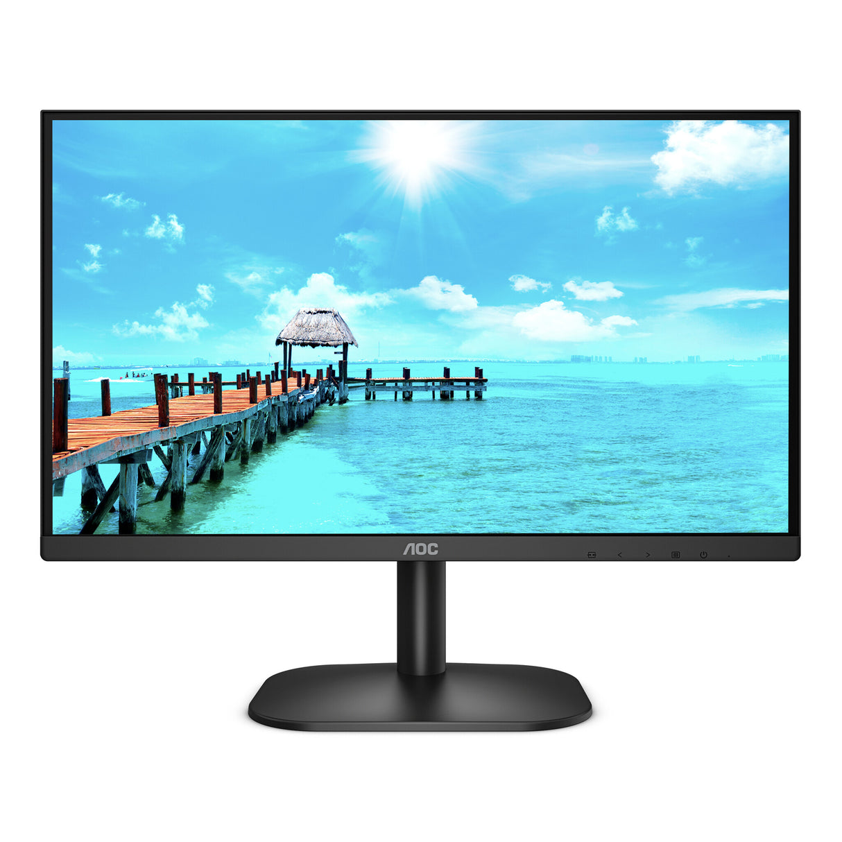 AOC 22B2H/EU Monitor sin marco de 21,5 pulgadas, Full HD, pantalla ancha, VGA, HDMI, 4 ms, 75 Hz, VESA, inclinable